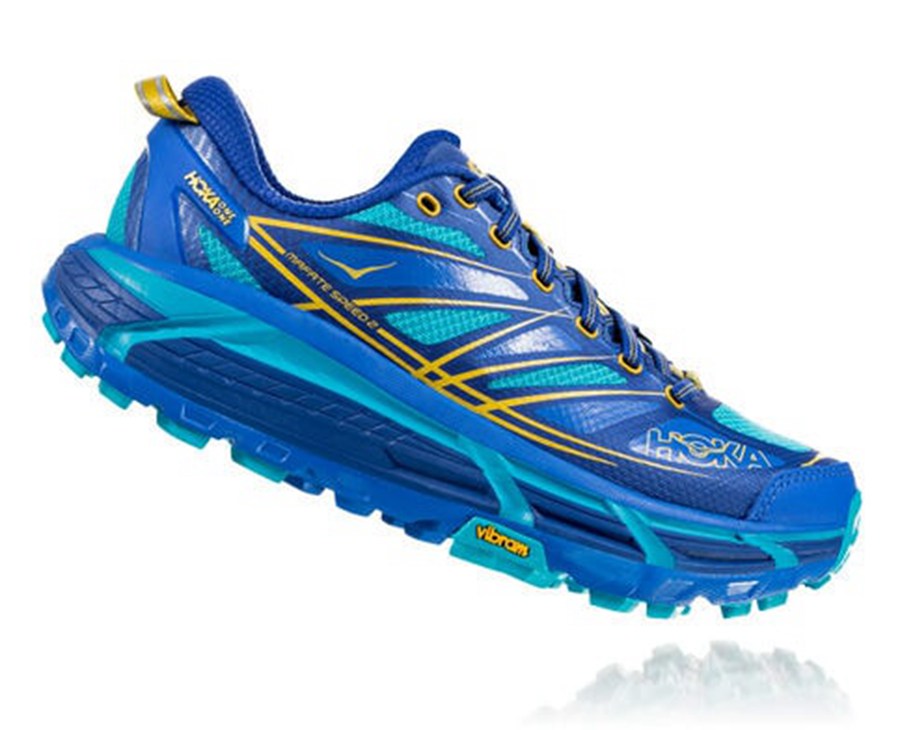 Trail Shoes Womens - Hoka One One Mafate Speed 2 - Blue - WDRZGJT-37